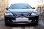 Защитная сетка радиатора ProtectGrille нижняя для Mazda 6 (2002-2005 Хром)