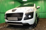 Защитная сетка радиатора ProtectGrille нижняя для Peugeot 3008 (2009-2014 Черная)