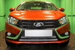 Защитная сетка радиатора ProtectGrille нижняя для Lada Vesta 2 части (2015-н.в. Хром)