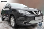 Защитная сетка радиатора ProtectGrille Optimal для Nissan Qashqai (2014-2015 Хром)