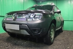 Защитная сетка радиатора ProtectGrille Optimal верхняя для Renault Duster (2015-н.в. Хром)