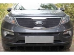 Защитная сетка радиатора ProtectGrille Optimal нижняя для KIA Sportage (2010-2014 Черная)