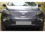 Защитная сетка радиатора ProtectGrille Optimal верхняя для KIA Sportage (2014-2015 Хром)