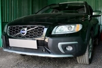 Защитная сетка радиатора ProtectGrille Optimal с парктроником нижняя для Vovlo XC70 (2007-2013 Черная)