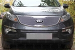 Защитная сетка радиатора ProtectGrille Optimal нижняя для KIA Sportage (2010-2014 Хром)