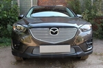 Защитная сетка радиатора ProtectGrille Optimal верхняя для Mazda CX5 (2015-2016 Хром)