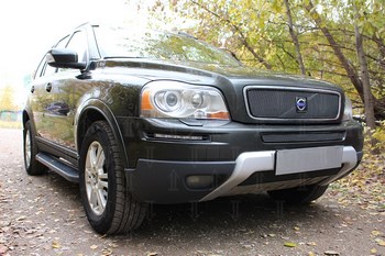 Защитная сетка радиатора ProtectGrille Premium нижняя для Vovlo XC90 (2006-2009 Черная) - ОбвесКарРу VIN: VXC90.06.PREMIUM.bot.blac. 