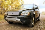 Защитная сетка радиатора ProtectGrille Premium средняя для Vovlo XC90 (2006-2009 Хром)