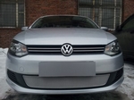 Защитная сетка радиатора ProtectGrille Premium для Volkswagen Polo седан (2010-2015 Хром)