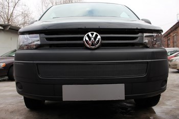 Защитная сетка радиатора ProtectGrille Premium для Volkswagen T5 Transporter (2009-2015 Черная) - ОбвесКарРу VIN: VWT5.Premium.black. 