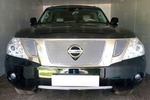 Защитная сетка радиатора ProtectGrille Premium нижняя для Nissan Patrol (2010-2014 Хром)