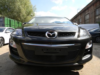 Защитная сетка радиатора ProtectGrille Premium для Mazda CX7 (2010-2013 Черная) - ОбвесКарРу VIN: MZCX7.Premium.black. 