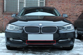 Защитная сетка радиатора ProtectGrille Premium нижняя для BMW 3 (2012-2015 Черная) - ОбвесКарРу VIN: BMW3F30.Premium.bot.black. 