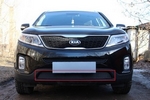 Защитная сетка радиатора ProtectGrille Premium нижняя для KIA Sorento (2013-2015 Черная)