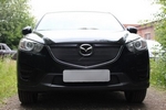 Защитная сетка радиатора ProtectGrille Premium верхняя для Mazda CX5 (2012-2014 Черная)