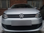 Защитная сетка радиатора ProtectGrille Premium для Volkswagen Polo седан (2010-2015 Черная)