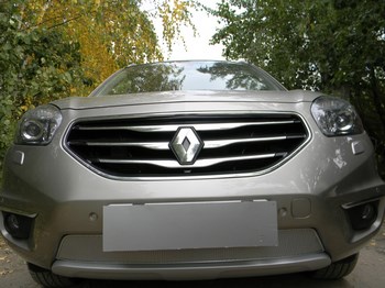 Защитная сетка радиатора ProtectGrille Premium для Renault Koleos (2012-2015 Хром) - ОбвесКарРу VIN: RKOL.Premium.chrome. 