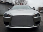 Защитная сетка радиатора ProtectGrille Premium для Mitsubishi Lancer X (2011-2015 Хром)