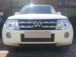 Защитная сетка радиатора ProtectGrille Premium для Mitsubishi Pajero IV (2013-2014 Черная)