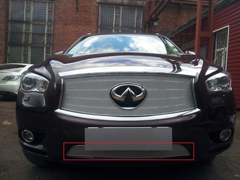 Защитная сетка радиатора ProtectGrille Premium нижняя для Infiniti JX35 (2012-2015 Хром) - ОбвесКарРу VIN: INFJX35.Premium.bot.chrom. 