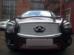 Защитная сетка радиатора ProtectGrille Premium нижняя для Infiniti JX35 (2012-2015 Хром)