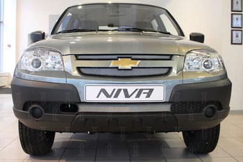 Защитная сетка радиатора ProtectGrille Premium для Chevrolet Captiva 3 части (2013-2015 рестайлинг Хром) - ОбвесКарРу VIN: CHNIV09.chrome. 