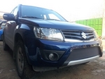 Защитная сетка радиатора ProtectGrille Premium для Suzuki Grand Vitara (2012-2015 Черная)