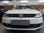 Защитная сетка радиатора ProtectGrille Premium для Volkswagen Jetta VI (2010-2014 Черная)