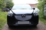 Защитная сетка радиатора ProtectGrille Premium верх для Mazda CX5 (2012-2014 Хром)