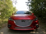 Защитная сетка радиатора ProtectGrille Premium нижняя для Mazda 3 (2013-2015 Хром)