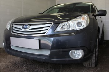 Защитная сетка радиатора ProtectGrille Premium для Subaru Outback (2009-2012 Хром) - ОбвесКарРу VIN: SUBOUT09.PREMIUM.chrome. 