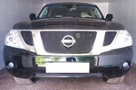 Защитная сетка радиатора ProtectGrille Premium нижняя для Nissan Patrol (2010-2014 Черная)