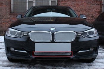 Защитная сетка радиатора ProtectGrille Premium нижняя для BMW 3 (2012-2015 Хром) - ОбвесКарРу VIN: BMW3F30.Premium.bot.chrom. 