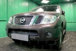 Защитная сетка радиатора ProtectGrille Premium верхняя для Nissan Pathfinder (2011-2014 Черная)