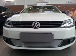 Защитная сетка радиатора ProtectGrille Premium для Volkswagen Jetta VI (2010-2014 Хром)