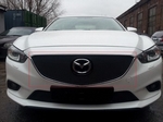 Защитная сетка радиатора ProtectGrille Premium верхняя для Mazda 6 (2012-2014 Черная)