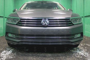 Защитная сетка радиатора ProtectGrille Premium для Volkswagen Passat B8 (2015-н.в. Черная) - ОбвесКарРу VIN: WVB8.black. 