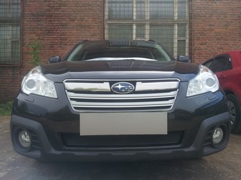 Защитная сетка радиатора ProtectGrille Premium для Subaru Outback (2013-2015 Черная) - ОбвесКарРу VIN: SUBOUT13.Premium.black. 