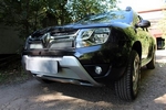 Защитная сетка радиатора ProtectGrille Premium верхняя для Renault Duster (2015-н.в. Хром)