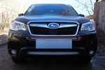 Защитная сетка радиатора ProtectGrille Premium верхняя для Subaru Forester (2014-2015 Хром)