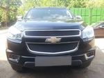 Защитная сетка радиатора ProtectGrille Premium для Chevrolet Trailblazer, 2 части (2013-2015 Черная)