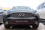 Защитная сетка радиатора ProtectGrille Premium нижняя для Infiniti FX37 II (2012-2013 Черная)