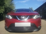 Защитная сетка радиатора ProtectGrille Premium для Nissan Qashqai без парктроников (2014-2015 Черная)