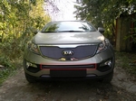 Защитная сетка радиатора ProtectGrille средняя для KIA Sportage (2010-2014 Хром)