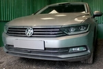 Защитная сетка радиатора ProtectGrille Standart с камерой для Volkswagen Passat B8 (2015-н.в. Черная)