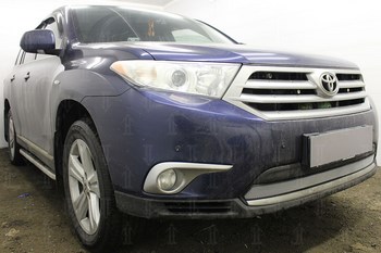 Защитная сетка радиатора ProtectGrille Standart для Toyota Highlander (2010-2013 Хром) - ОбвесКарРу VIN: TOYHIG10.chrome. 