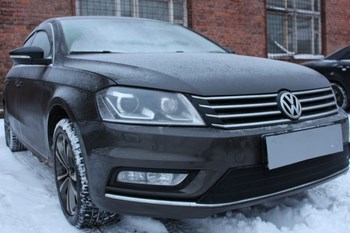 Защитная сетка радиатора ProtectGrille Style для Volkswagen Passat B7 (2010-2015 Черная) - ОбвесКарРу VIN: WVB7ST.chrome. 