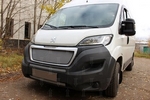 Защитная сетка радиатора ProtectGrille верхняя для Peugeot Boxer (2014-н.в. Хром)