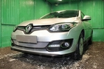 Защитная сетка радиатора ProtectGrille верхняя для Renault Megane 2 части (2014-н.в. Хром)