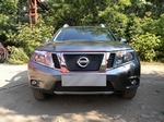 Защитная сетка радиатора ProtectGrille верхняя для Nissan Terrano (2014-2015 Черная)